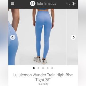 Lululemon size 4 Wunder Train 28” pool party NWT